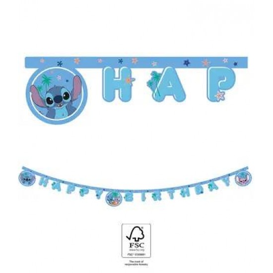 LILO & STICH  HAPPY BIRTDAY BANNER 