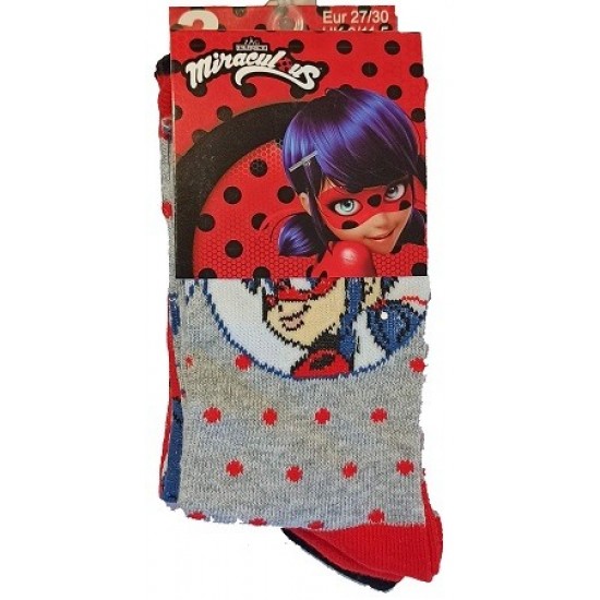 MIRACULOUS LADYBUG ΚΑΛΤΣΕΣ 3 ΤΕΜ