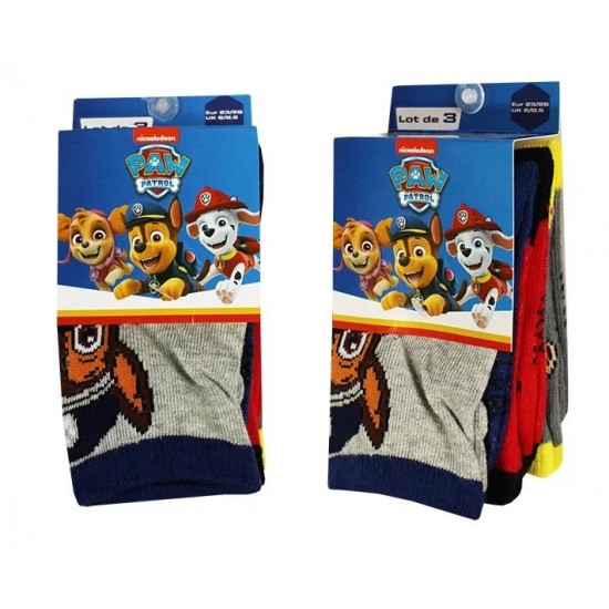 PAW PATROL ΚΑΛΤΣΕΣ 3 ΤΕΜ ΚΟΚΚΙΝΟ-ΜΠΛΕ-ΓΚΡΙ (ΑΓΟΡΙ)