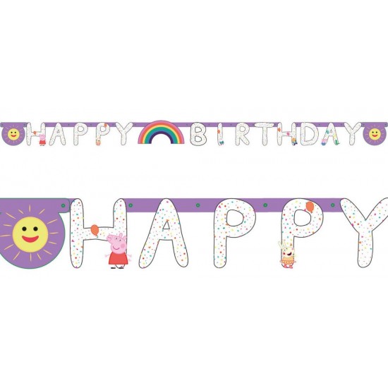 PEPPA BANNER HAPPY BIRTHDAY 