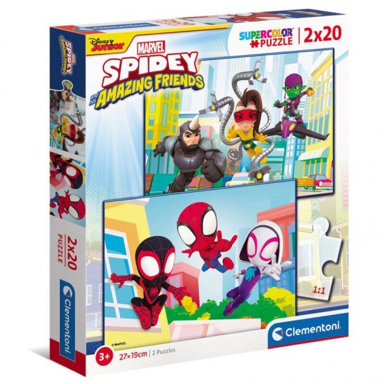 SPIDERMAN PUZZLE 2x 20ΤΕΜ CLEMENTONI